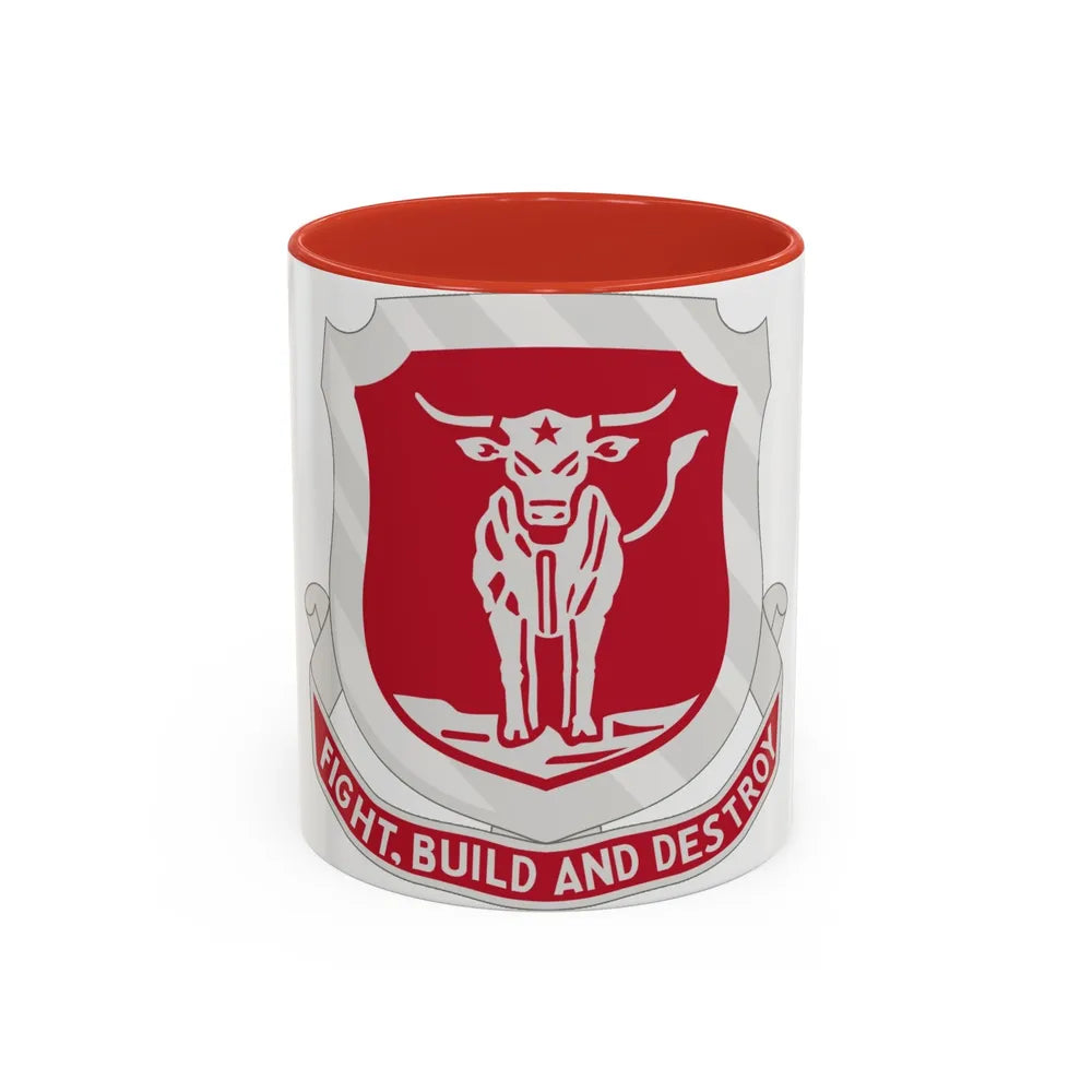 39 Engineer Battalion (U.S. Army) Accent Coffee Mug-11oz-Red-Go Mug Yourself