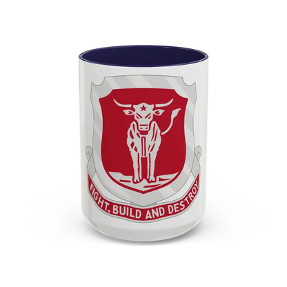 39 Engineer Battalion (U.S. Army) Accent Coffee Mug-15oz-Navy-Go Mug Yourself