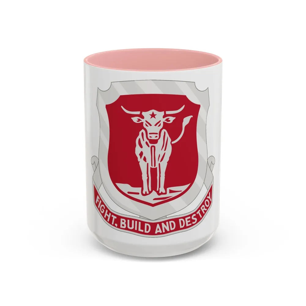 39 Engineer Battalion (U.S. Army) Accent Coffee Mug-15oz-Pink-Go Mug Yourself