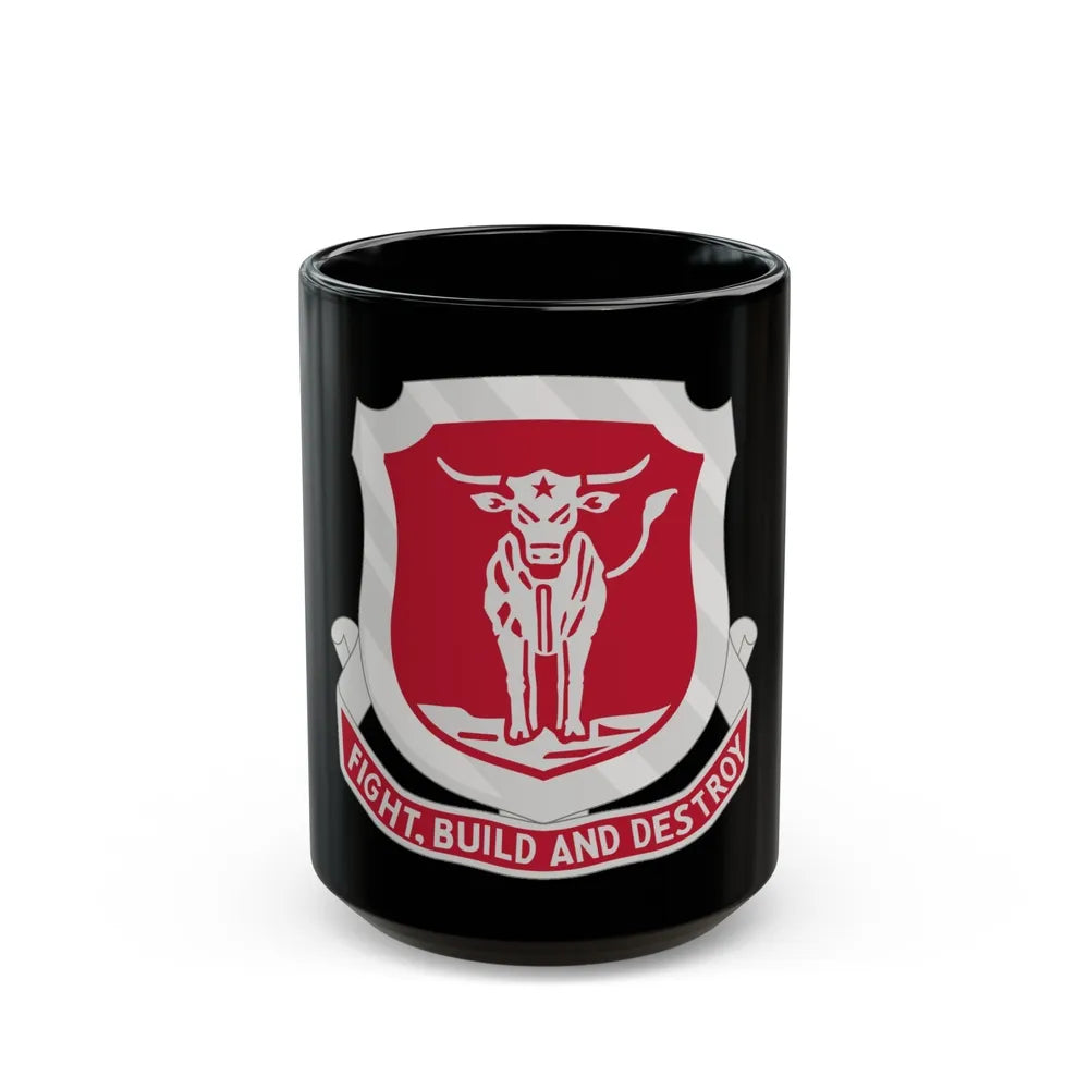 39 Engineer Battalion (U.S. Army) Black Coffee Mug-15oz-Go Mug Yourself