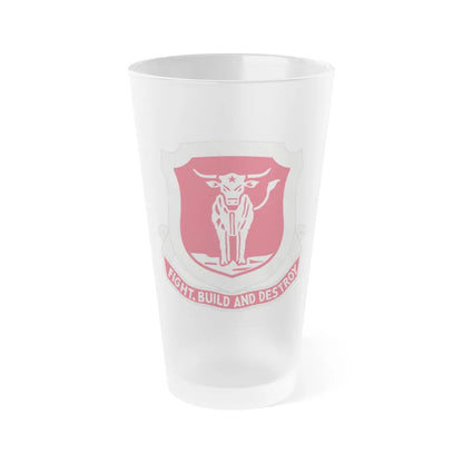 39 Engineer Battalion (U.S. Army) Frosted Pint Glass 16oz-Go Mug Yourself