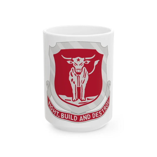 39 Engineer Battalion (U.S. Army) White Coffee Mug-15oz-Go Mug Yourself