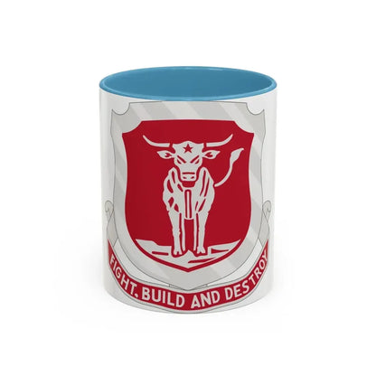 39 Engineer Battalion (U.S. Army) Accent Coffee Mug 11oz Light Blue - Go Mug Yourself