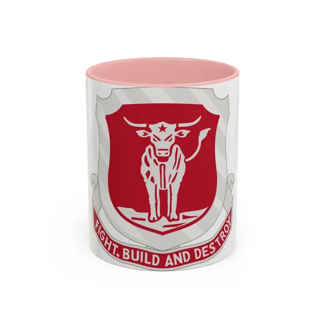 39 Engineer Battalion (U.S. Army) Accent Coffee Mug 11oz Pink - Go Mug Yourself