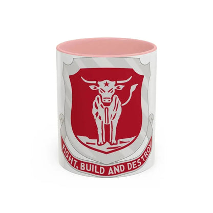 39 Engineer Battalion (U.S. Army) Accent Coffee Mug 11oz Pink - Go Mug Yourself