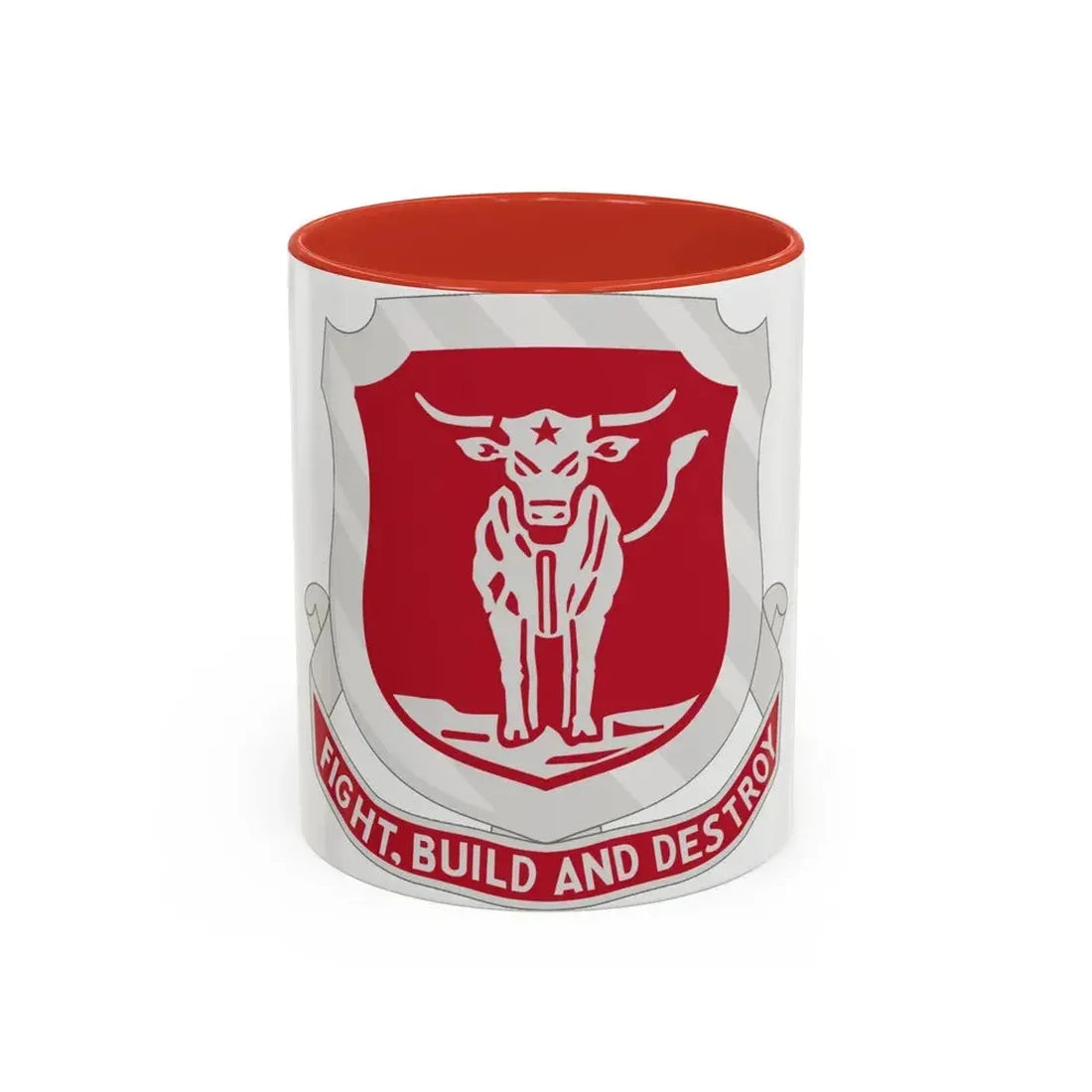 39 Engineer Battalion (U.S. Army) Accent Coffee Mug 11oz Red - Go Mug Yourself