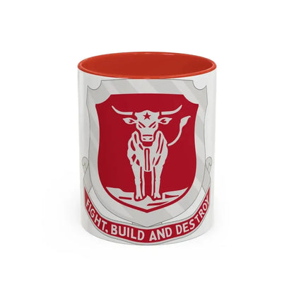 39 Engineer Battalion (U.S. Army) Accent Coffee Mug 11oz Red - Go Mug Yourself