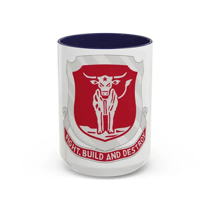 39 Engineer Battalion (U.S. Army) Accent Coffee Mug 15oz Navy - Go Mug Yourself