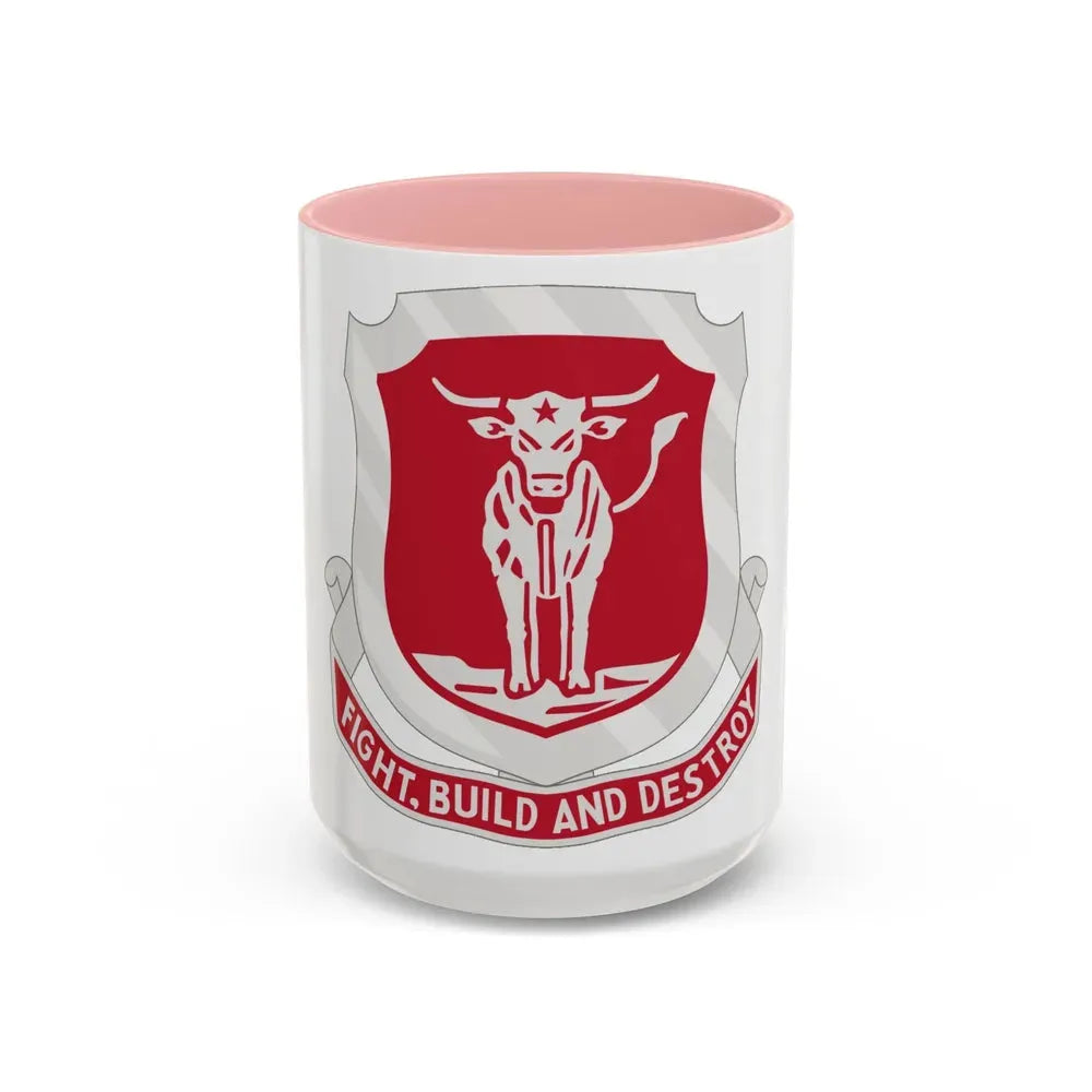 39 Engineer Battalion (U.S. Army) Accent Coffee Mug 15oz Pink - Go Mug Yourself