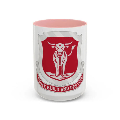39 Engineer Battalion (U.S. Army) Accent Coffee Mug 15oz Pink - Go Mug Yourself