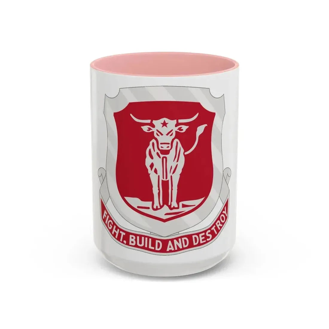 39 Engineer Battalion (U.S. Army) Accent Coffee Mug 15oz Pink - Go Mug Yourself