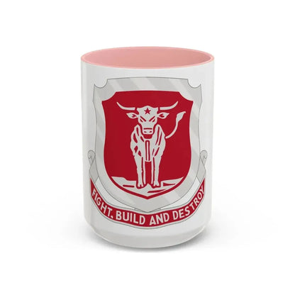 39 Engineer Battalion (U.S. Army) Accent Coffee Mug 15oz Pink - Go Mug Yourself