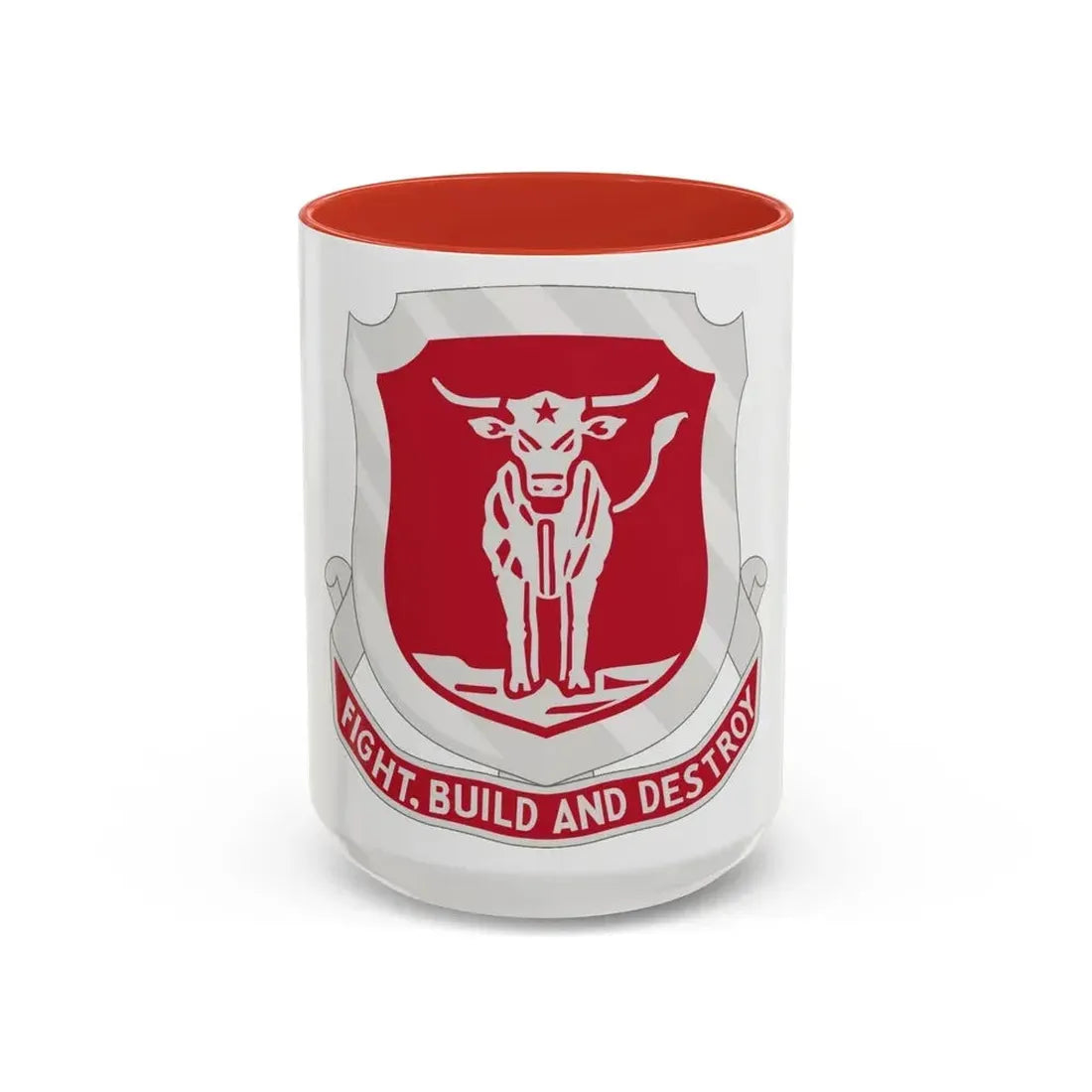 39 Engineer Battalion (U.S. Army) Accent Coffee Mug 15oz Red - Go Mug Yourself
