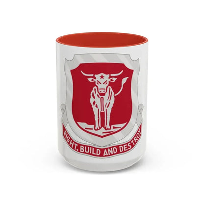 39 Engineer Battalion (U.S. Army) Accent Coffee Mug 15oz Red - Go Mug Yourself