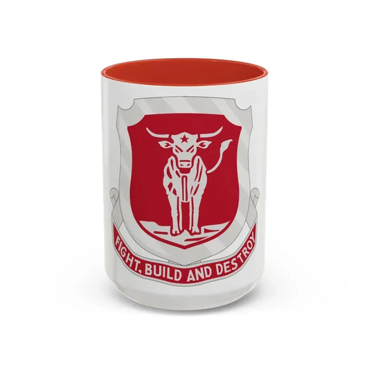 39 Engineer Battalion (U.S. Army) Accent Coffee Mug 15oz Red - Go Mug Yourself