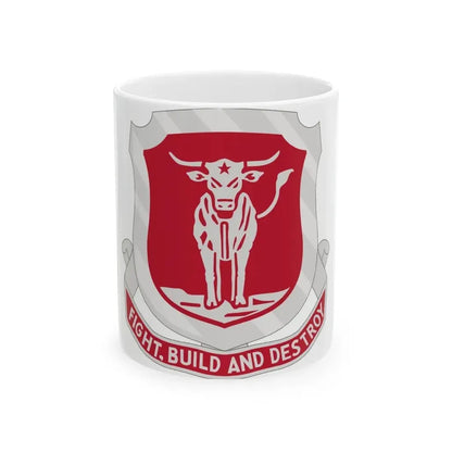 39 Engineer Battalion (U.S. Army) White Coffee Mug 11oz - Go Mug Yourself