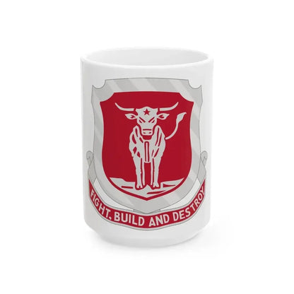 39 Engineer Battalion (U.S. Army) White Coffee Mug 15oz - Go Mug Yourself