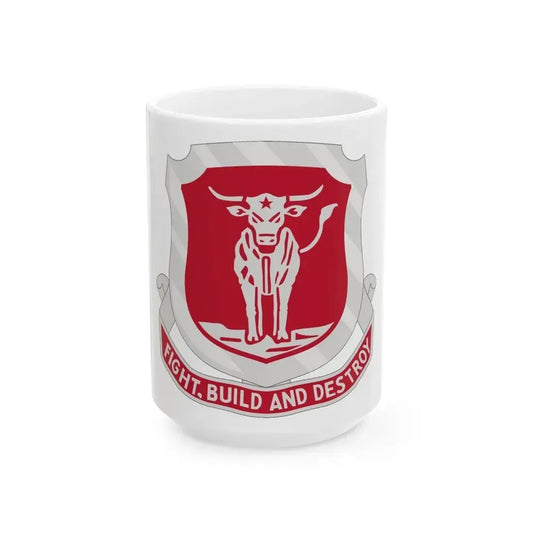 39 Engineer Battalion (U.S. Army) White Coffee Mug 15oz - Go Mug Yourself