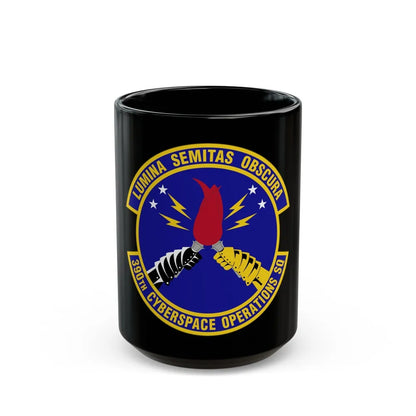 390 Cyberspace Operations Squadron ACC (U.S. Air Force) Black Coffee Mug-15oz-Go Mug Yourself