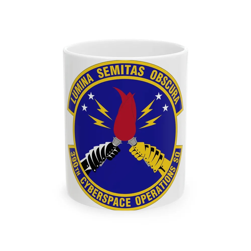 390 Cyberspace Operations Squadron ACC (U.S. Air Force) White Coffee Mug-11oz-Go Mug Yourself