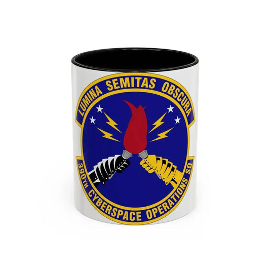 390 Cyberspace Operations Squadron ACC (U.S. Air Force) Accent Coffee Mug 11oz Black - Go Mug Yourself