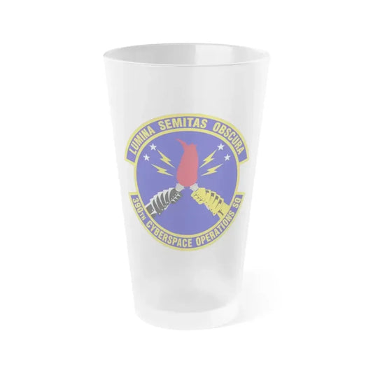 390 Cyberspace Operations Squadron ACC (U.S. Air Force) Frosted Pint Glass 16oz 16oz Frosted - Go Mug Yourself