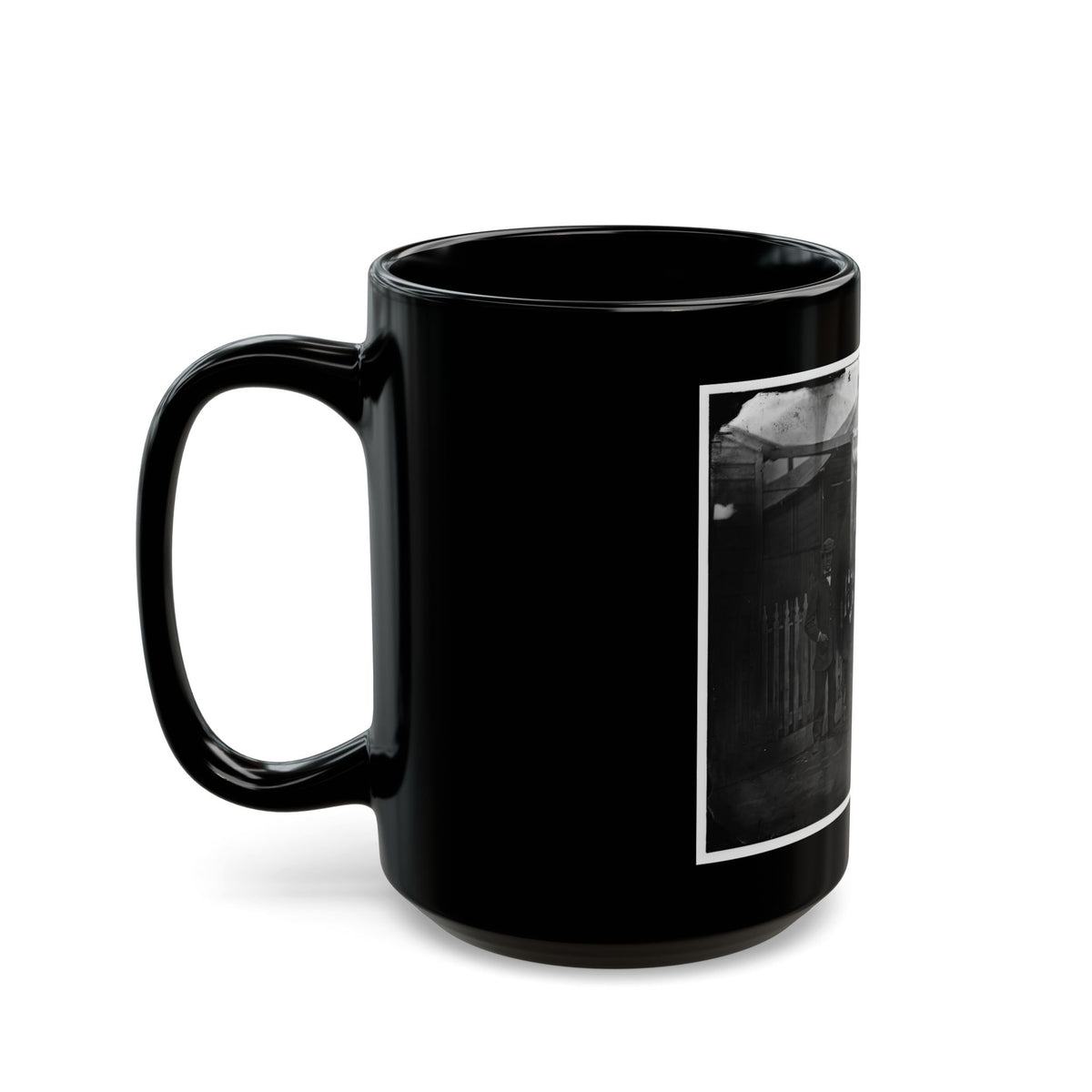 Washington, D.C. Group Of Sanitary Commission Workers At The Entrance Of The Home Lodge (U.S. Civil War) Black Coffee Mug