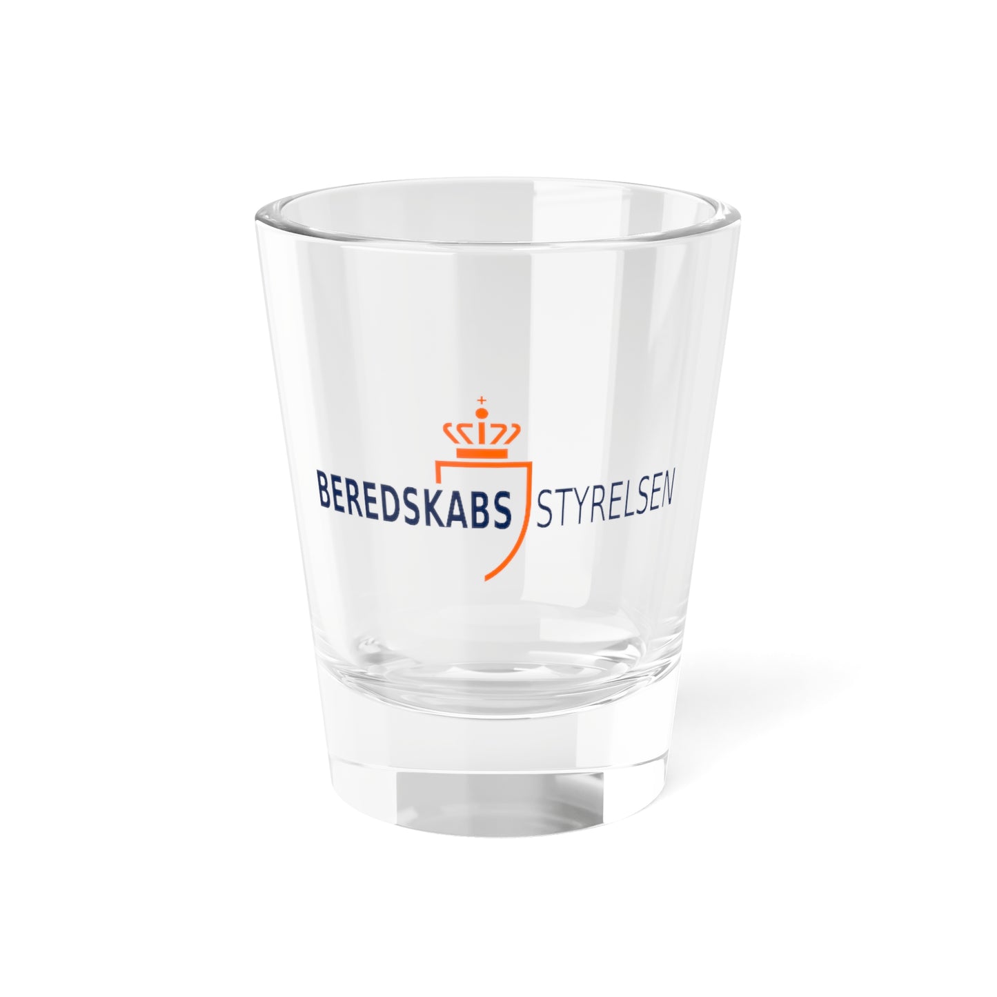 Logo for Emergency Management Agency (Denmark) (Coat of Arms) Shot Glass 1.5oz
