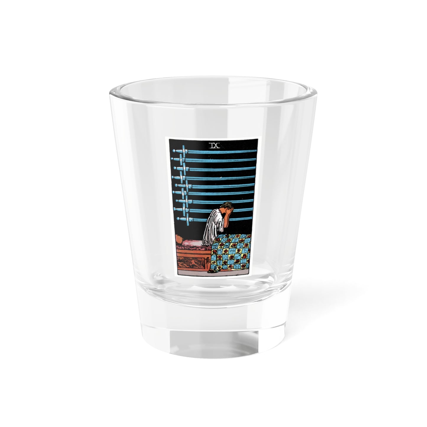 The 9 of Swords (Tarot Card) Shot Glass 1.5oz-1.5oz-Go Mug Yourself