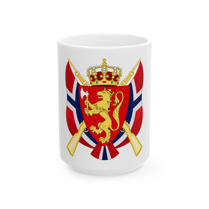 Coat of arms of the National Rifle Association of Norway - White Coffee Mug