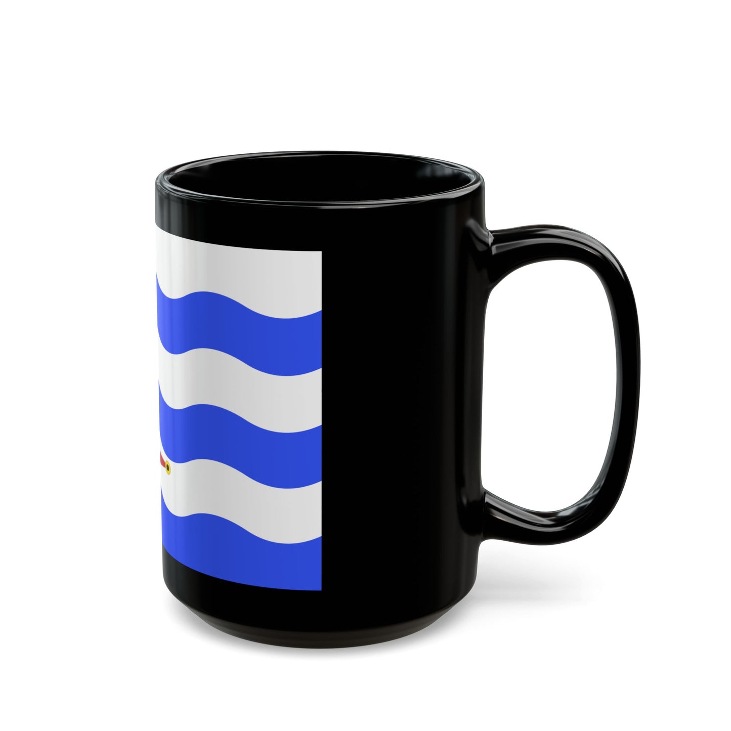 Flag of Saint Paul's Bay Malta - Black Coffee Mug-Go Mug Yourself