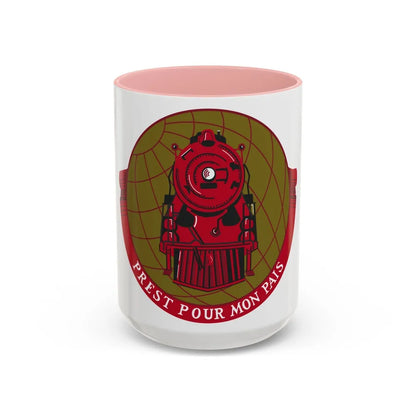 Military Railway Service (U.S. Army) Accent Coffee Mug-15oz-Pink-Go Mug Yourself