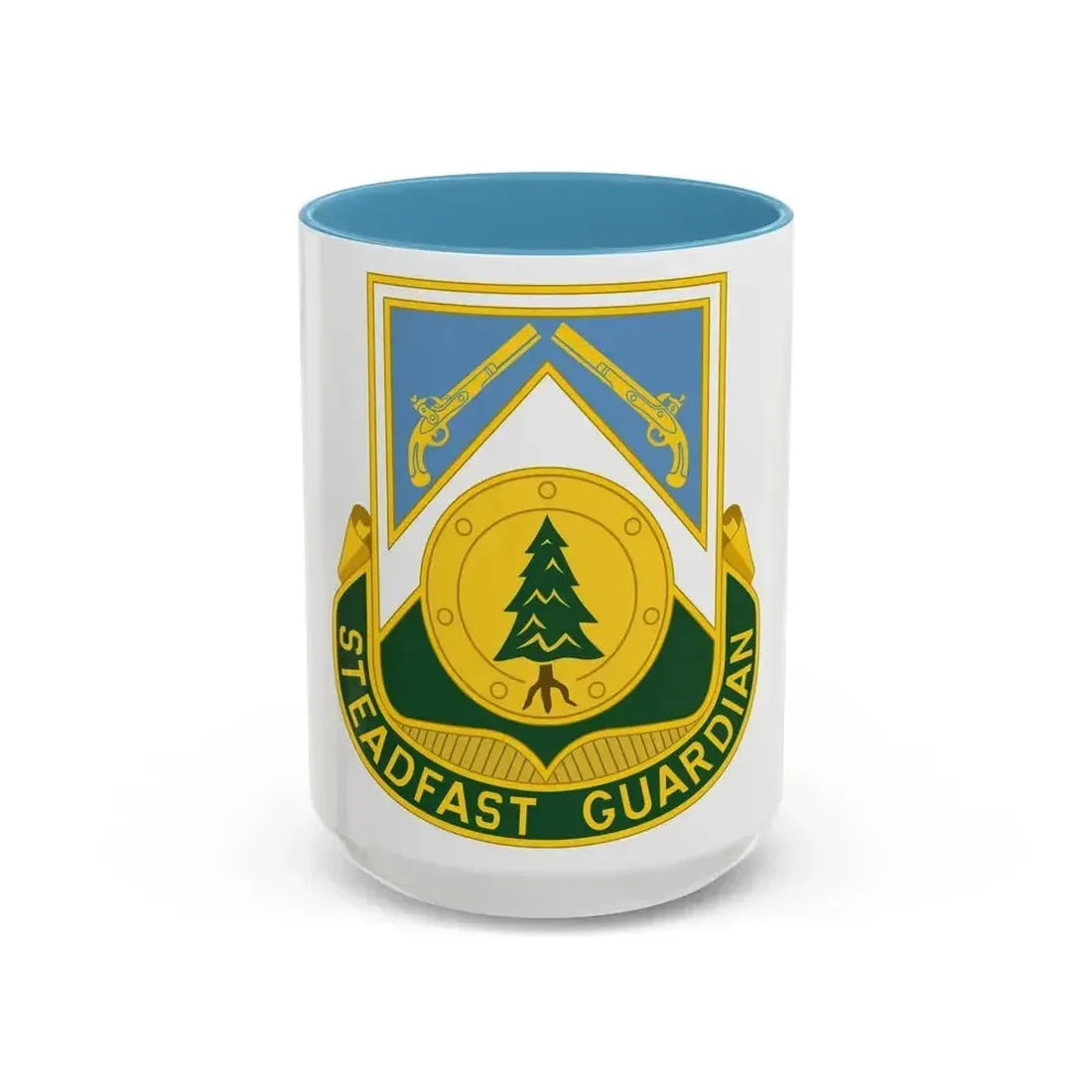 390th Military Police Battalion (U.S. Army) Accent Coffee Mug 15oz Light Blue - Go Mug Yourself