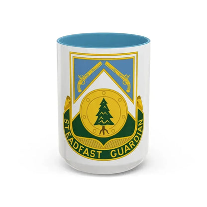 390th Military Police Battalion (U.S. Army) Accent Coffee Mug 15oz Light Blue - Go Mug Yourself