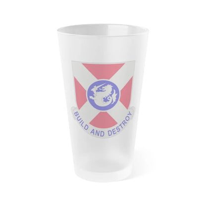 391 Engineer Battalion (U.S. Army) Frosted Pint Glass 16oz-Go Mug Yourself