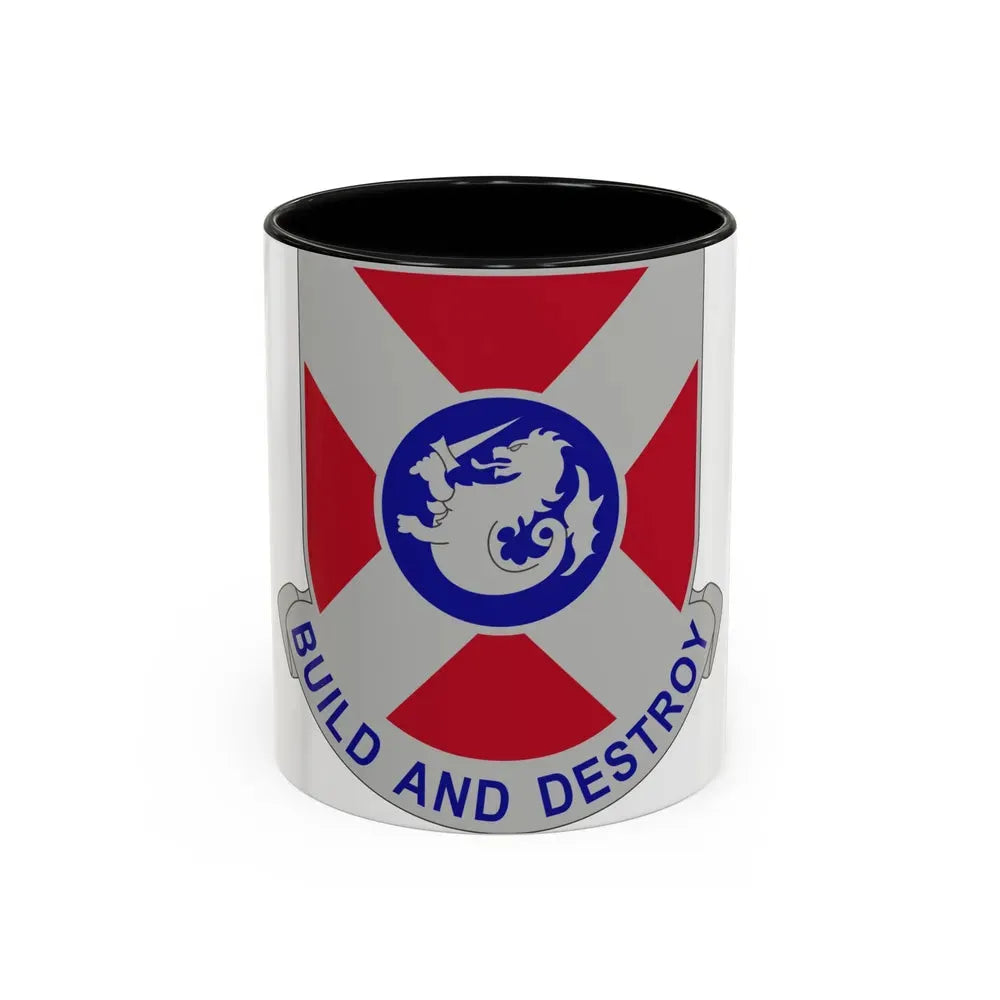 391 Engineer Battalion (U.S. Army) Accent Coffee Mug 11oz Black - Go Mug Yourself