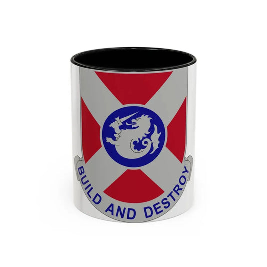 391 Engineer Battalion (U.S. Army) Accent Coffee Mug 11oz Black - Go Mug Yourself