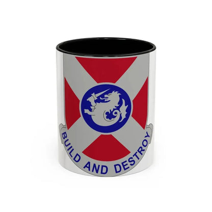 391 Engineer Battalion (U.S. Army) Accent Coffee Mug 11oz Black - Go Mug Yourself