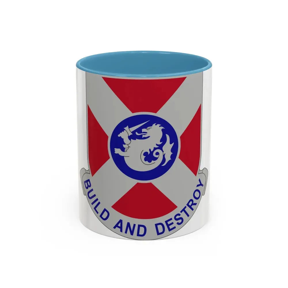 391 Engineer Battalion (U.S. Army) Accent Coffee Mug 11oz Light Blue - Go Mug Yourself