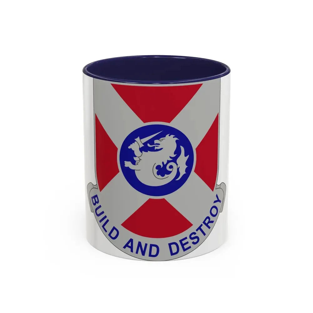 391 Engineer Battalion (U.S. Army) Accent Coffee Mug 11oz Navy - Go Mug Yourself