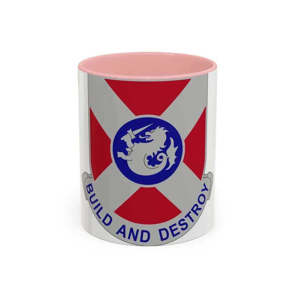 391 Engineer Battalion (U.S. Army) Accent Coffee Mug 11oz Pink - Go Mug Yourself