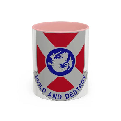 391 Engineer Battalion (U.S. Army) Accent Coffee Mug 11oz Pink - Go Mug Yourself