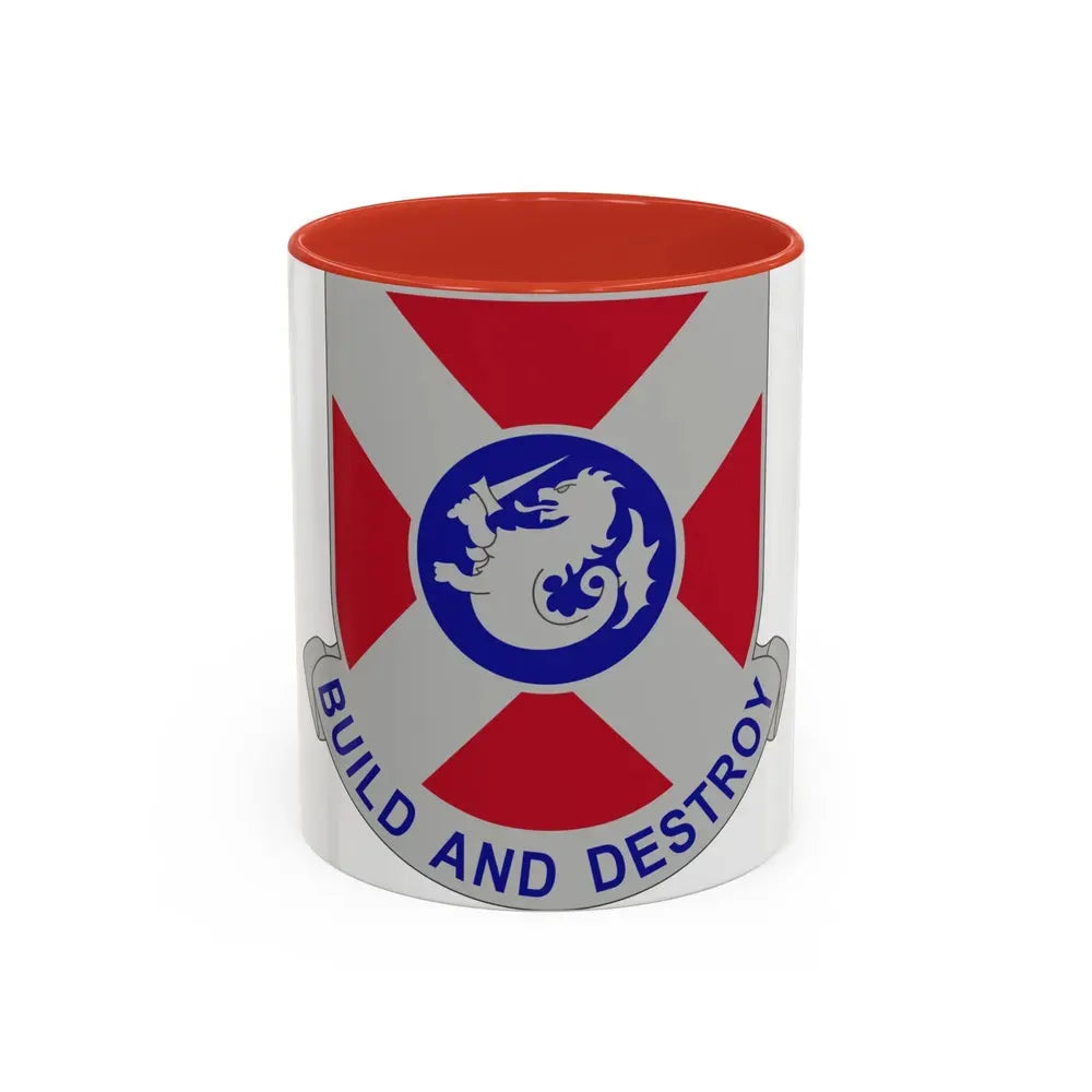 391 Engineer Battalion (U.S. Army) Accent Coffee Mug 11oz Red - Go Mug Yourself