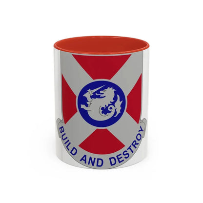 391 Engineer Battalion (U.S. Army) Accent Coffee Mug 11oz Red - Go Mug Yourself
