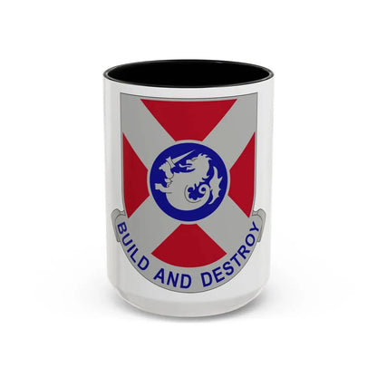 391 Engineer Battalion (U.S. Army) Accent Coffee Mug 15oz Black - Go Mug Yourself