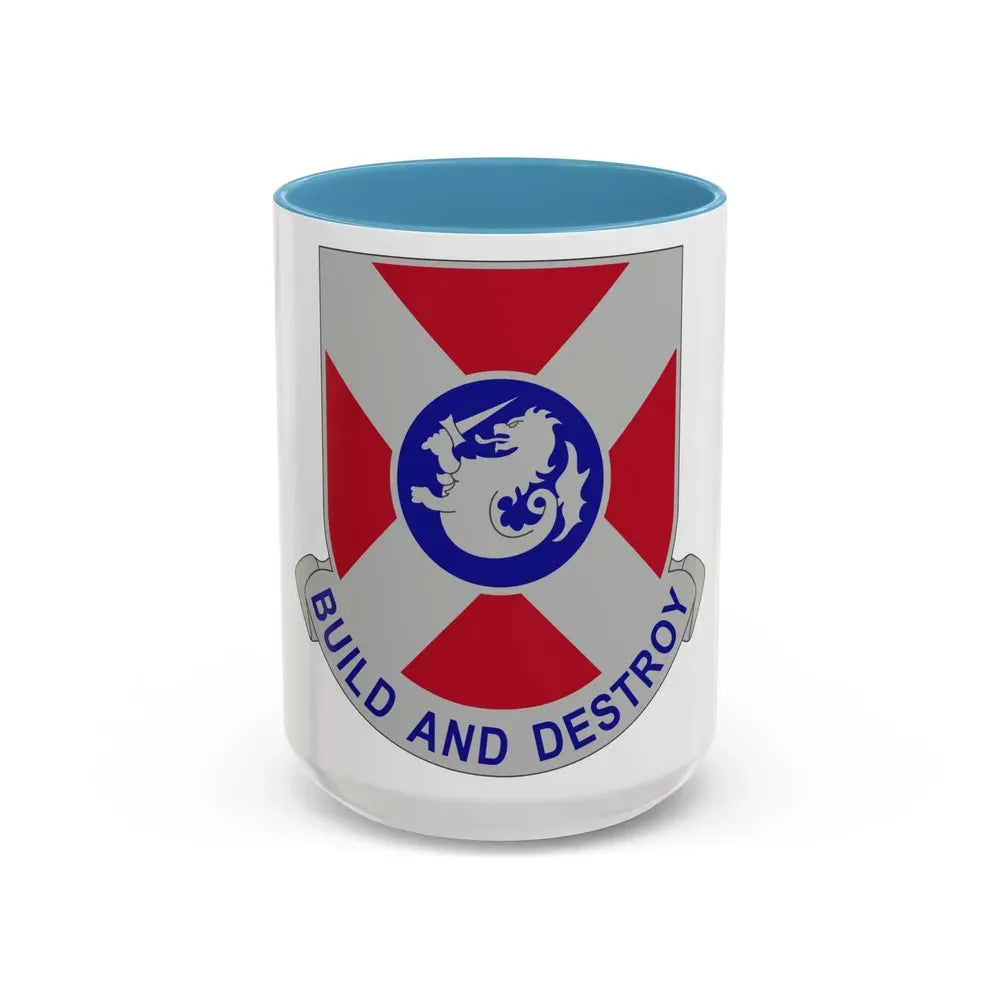 391 Engineer Battalion (U.S. Army) Accent Coffee Mug 15oz Light Blue - Go Mug Yourself