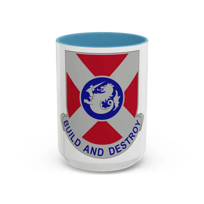 391 Engineer Battalion (U.S. Army) Accent Coffee Mug 15oz Light Blue - Go Mug Yourself
