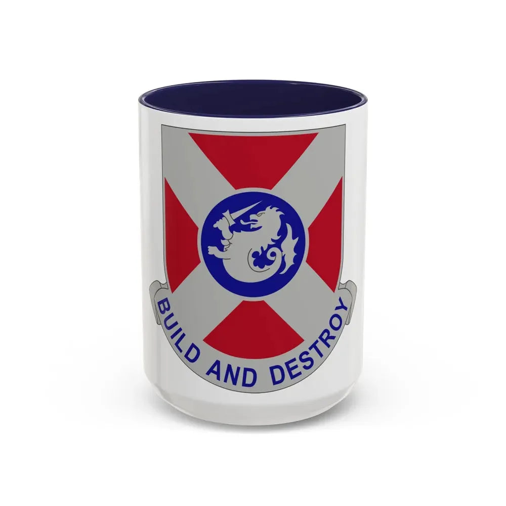 391 Engineer Battalion (U.S. Army) Accent Coffee Mug 15oz Navy - Go Mug Yourself
