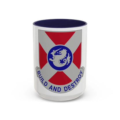 391 Engineer Battalion (U.S. Army) Accent Coffee Mug 15oz Navy - Go Mug Yourself