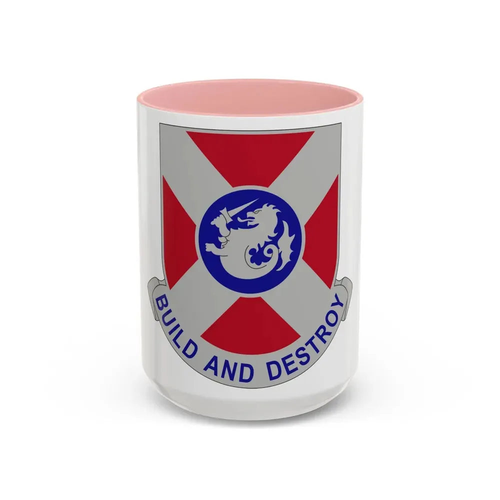 391 Engineer Battalion (U.S. Army) Accent Coffee Mug 15oz Pink - Go Mug Yourself